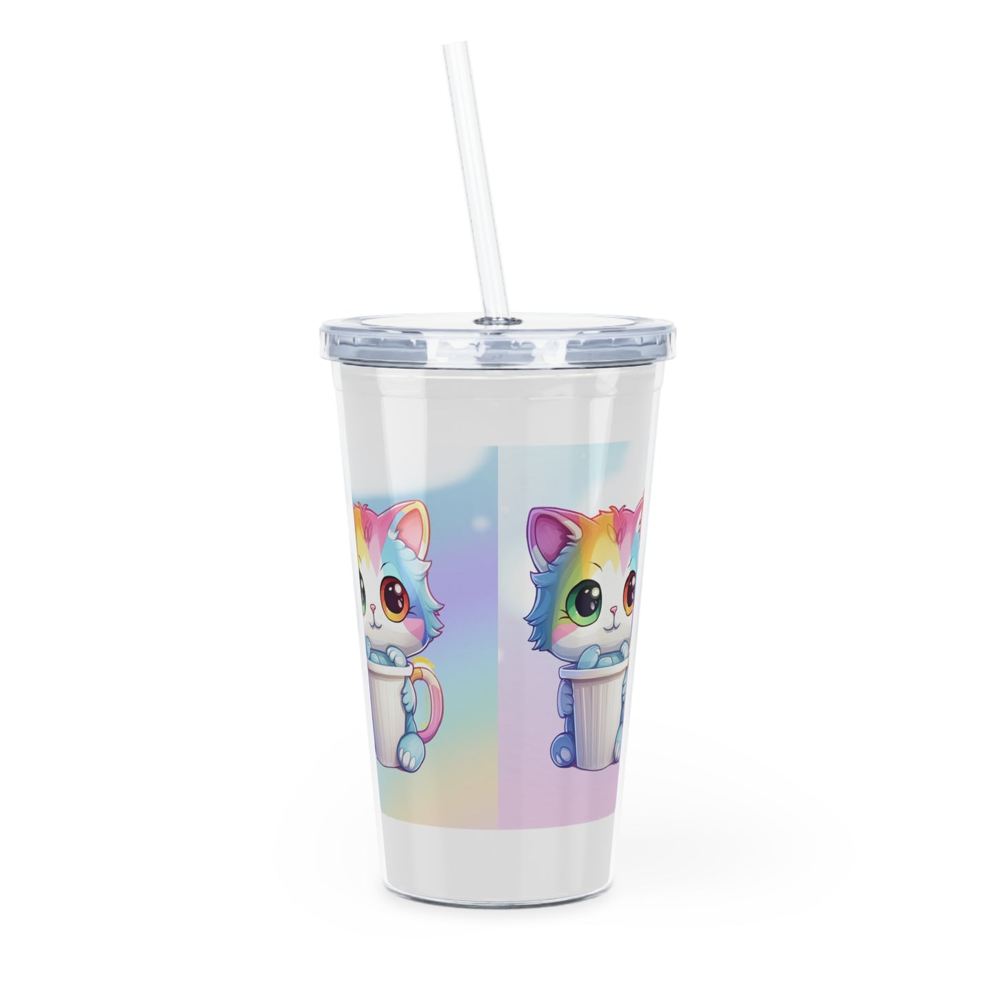🌈 Rainbow Cat & Ice Cream Tumbler 🌈