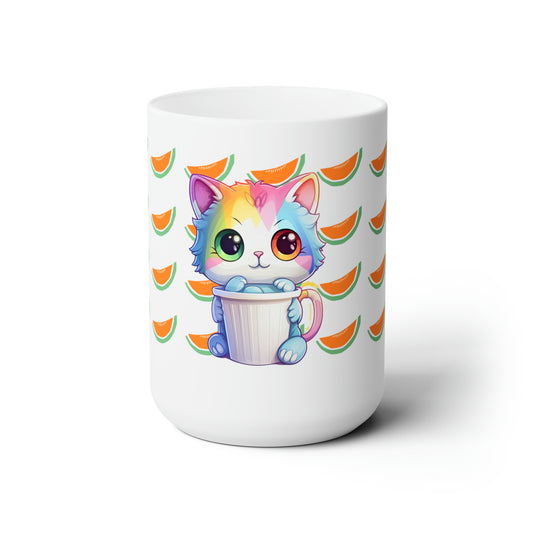 🌈 Rainbow Kitten & Ice Cream Mug 🌈